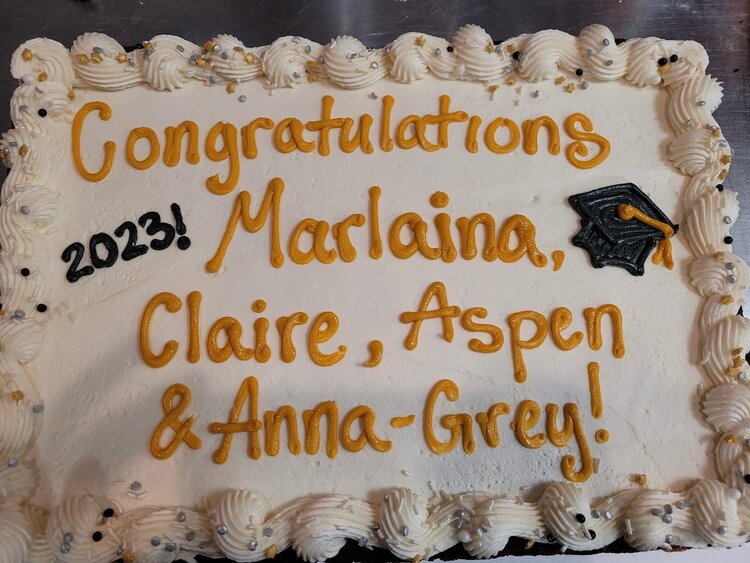 Congratulations Marlaina, Claire, Aspen and Anna-Grey! #foreverbuffs 💛🦬🖤